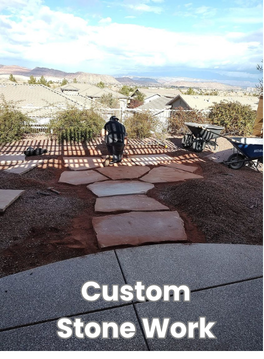 Custom stone work flagstone pathway Saint George Utah